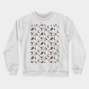 Beige Vintage Flowers Pattern Crewneck Sweatshirt